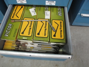 LISTA HEAVY DUTY 10-DRAWER PARTS CABINET W/ CONTENTS (W-44) LOADING & HANDLING FEE $25-